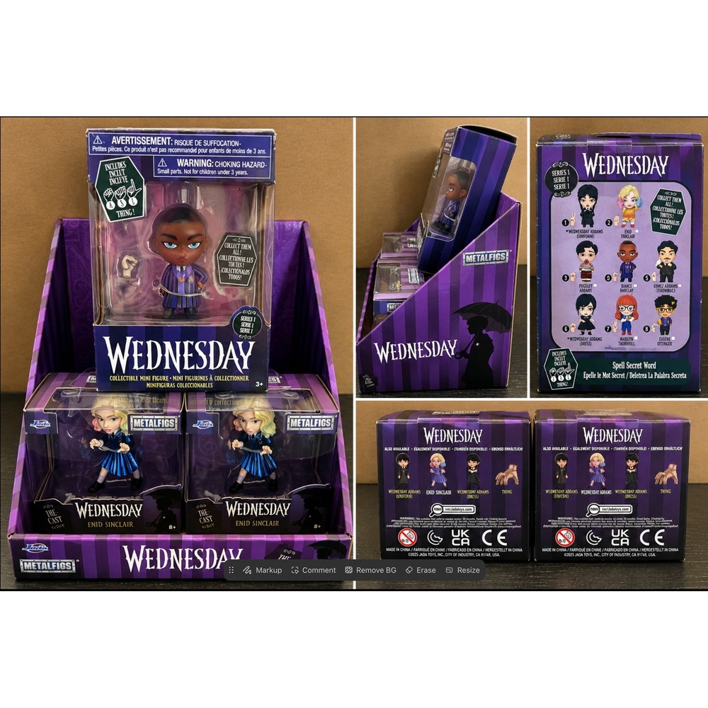 Jada Toys Mini Figures Wednesday Metalfigs Lot of 3 Enid, BIanca